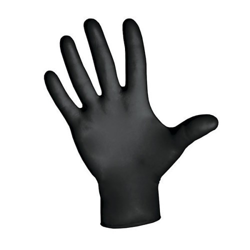 Dash Medical Gloves BMN100L Exam Gloves, Large, Nitrile Palm, Nitrile Rubber, Black, Resists: Chemical